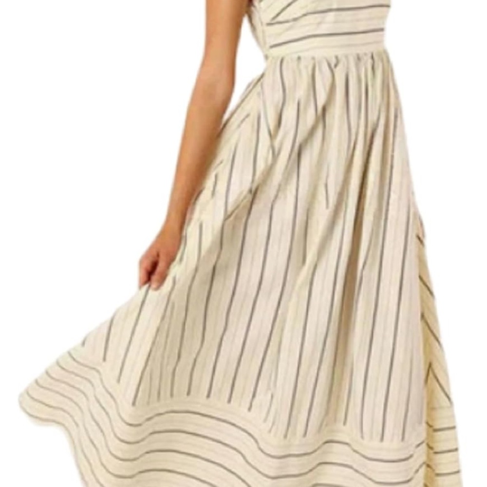 Striped Cream Maxi Sundress